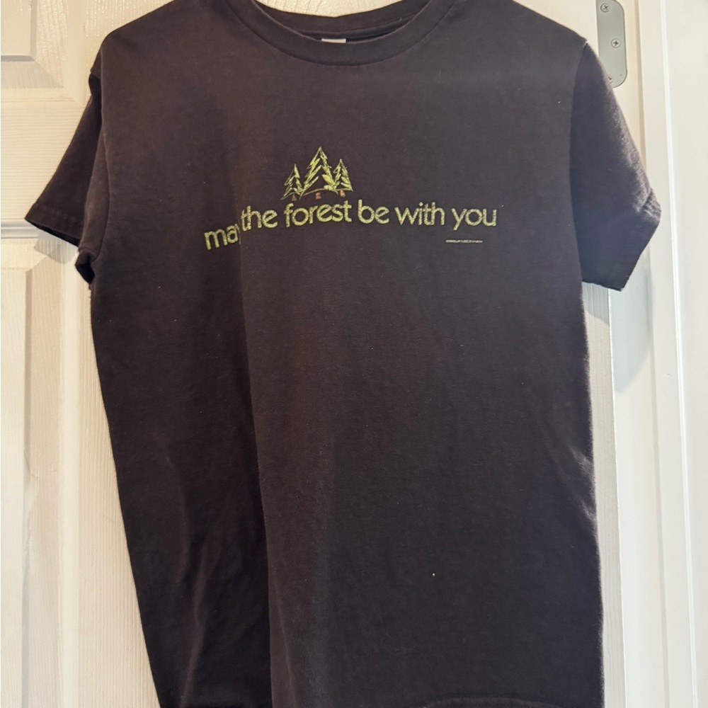 Brown T-Shirt with Green Print